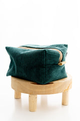 Trousse de toilette en velours côtelé fait main | Intérieur étanche